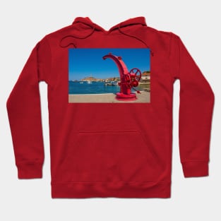 Old Boat Crane in Rovinj, Croatia Hoodie